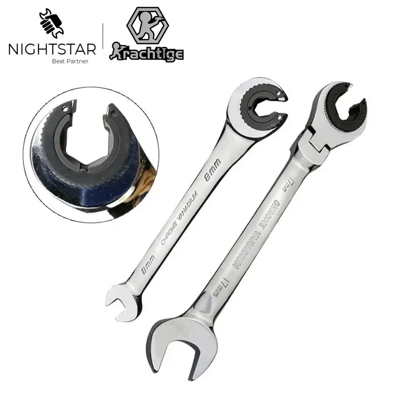 Home Bar Supplies - 8-19mm 72 Teeth Tubing Ratchet Wrench