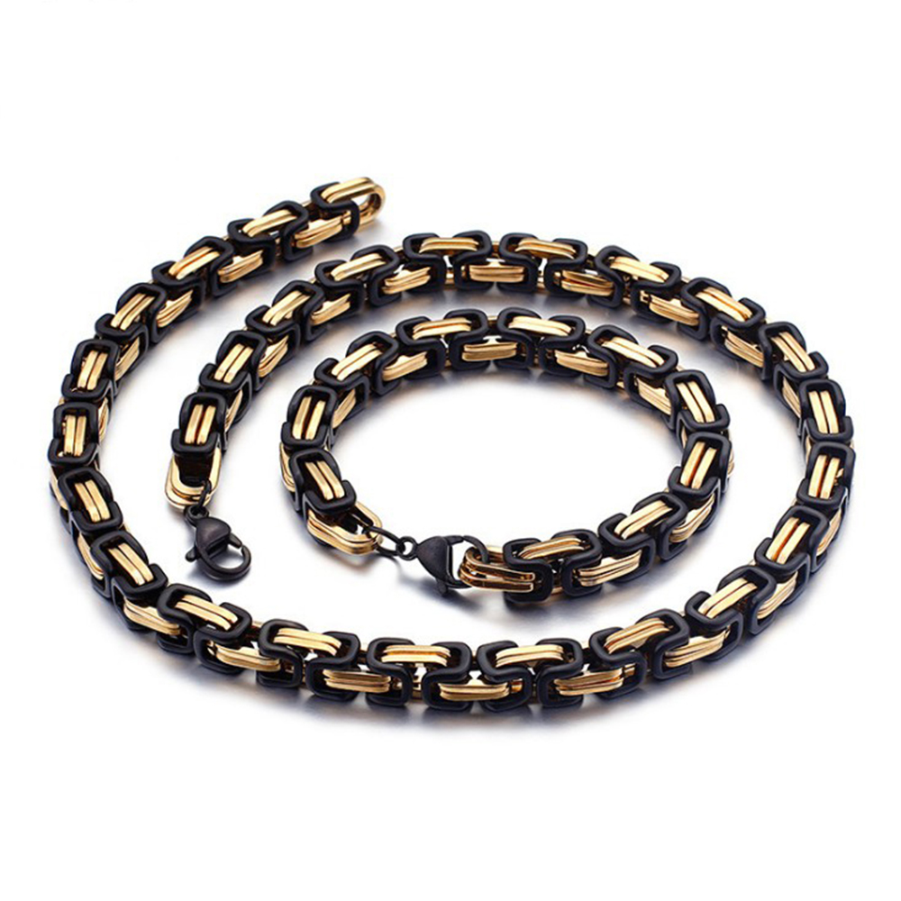 Bar Cart Gold - 5mm 6mm 8mm Punk Black Byzantine