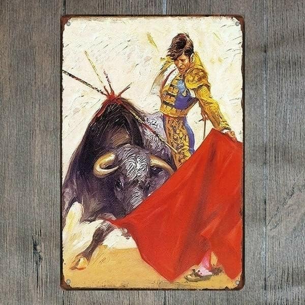 Home Bar And Restaurant - Bonoff Spanish Bullfighter Tin Sign Funny