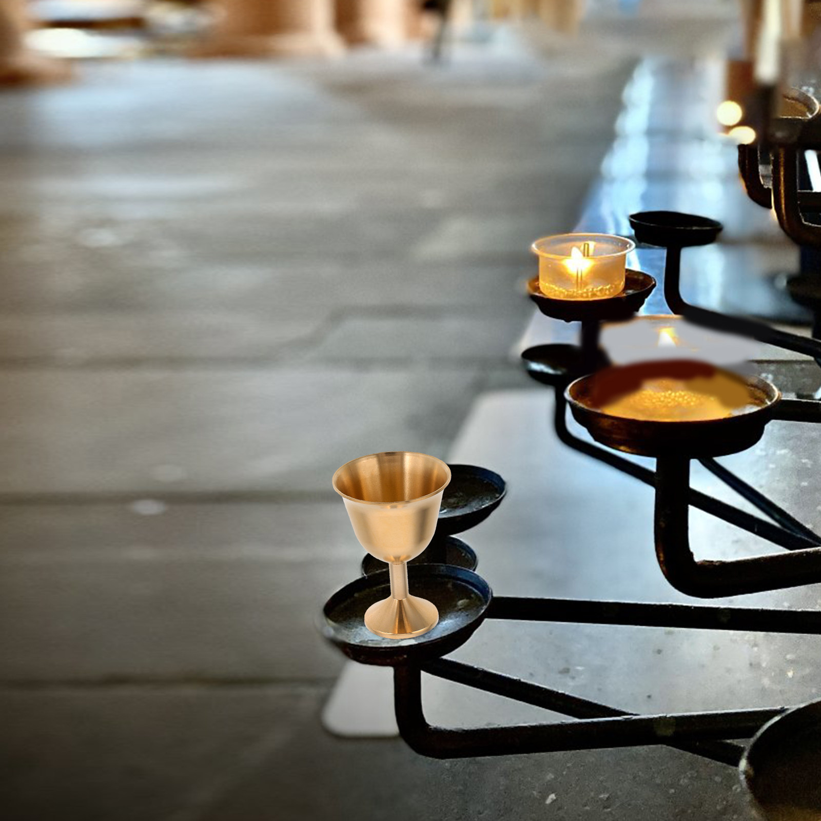 Brass Wine Goblet Set 2 Piece  - Home Bar Set review and price