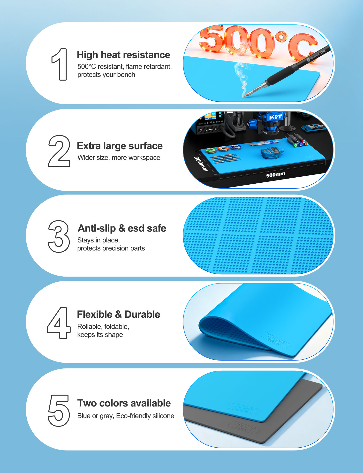 RELIFE RL-004DS 300x500mm Larg - Bar Mat Rubber review and price