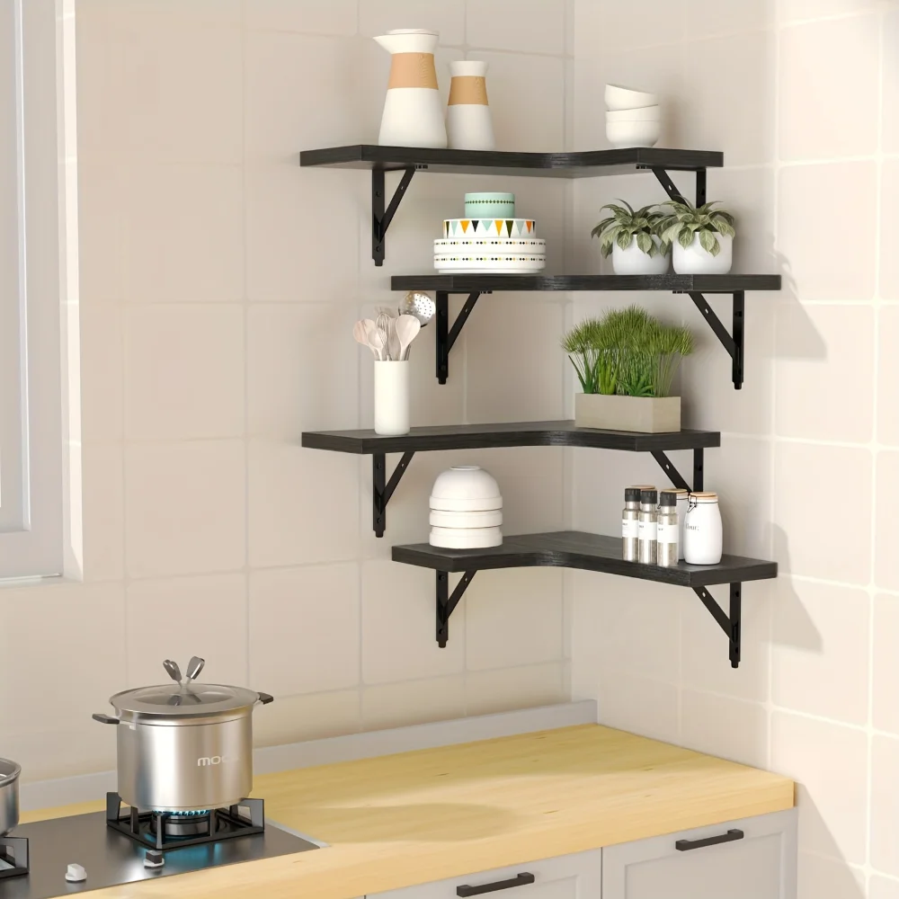 Natural Wood Grain Floating Sh - Home Bar Shelf review and price