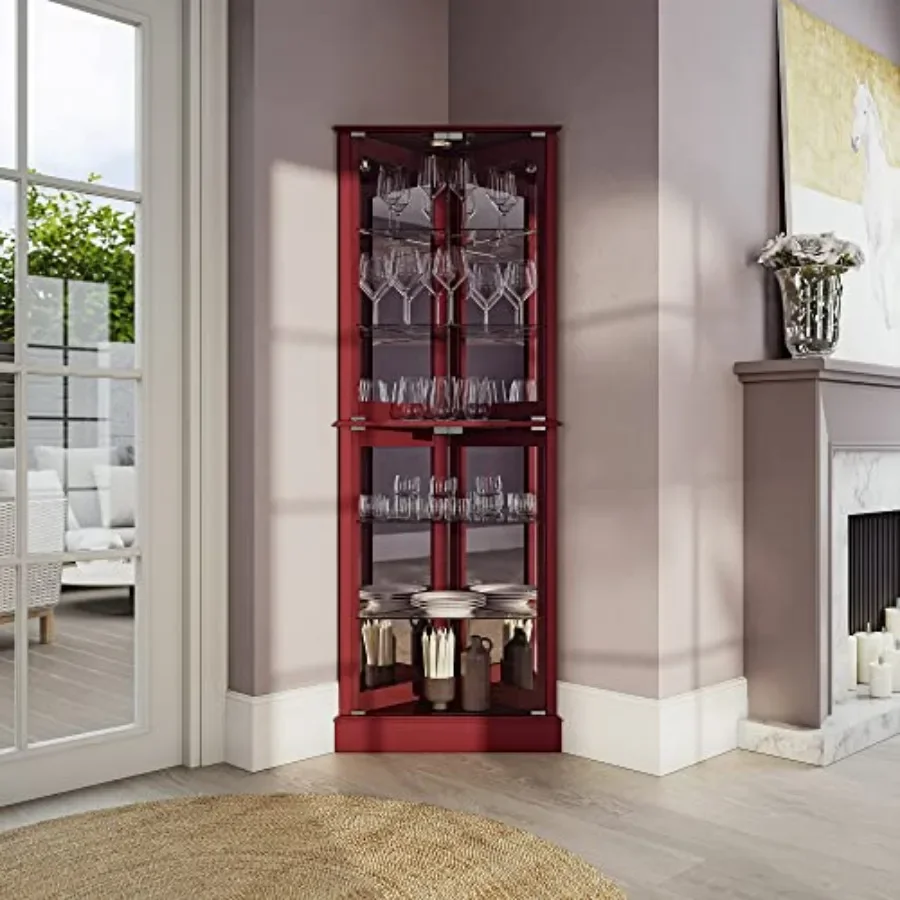 Lighted Corner Display Curio C - Home Bar And Cabinet review and price