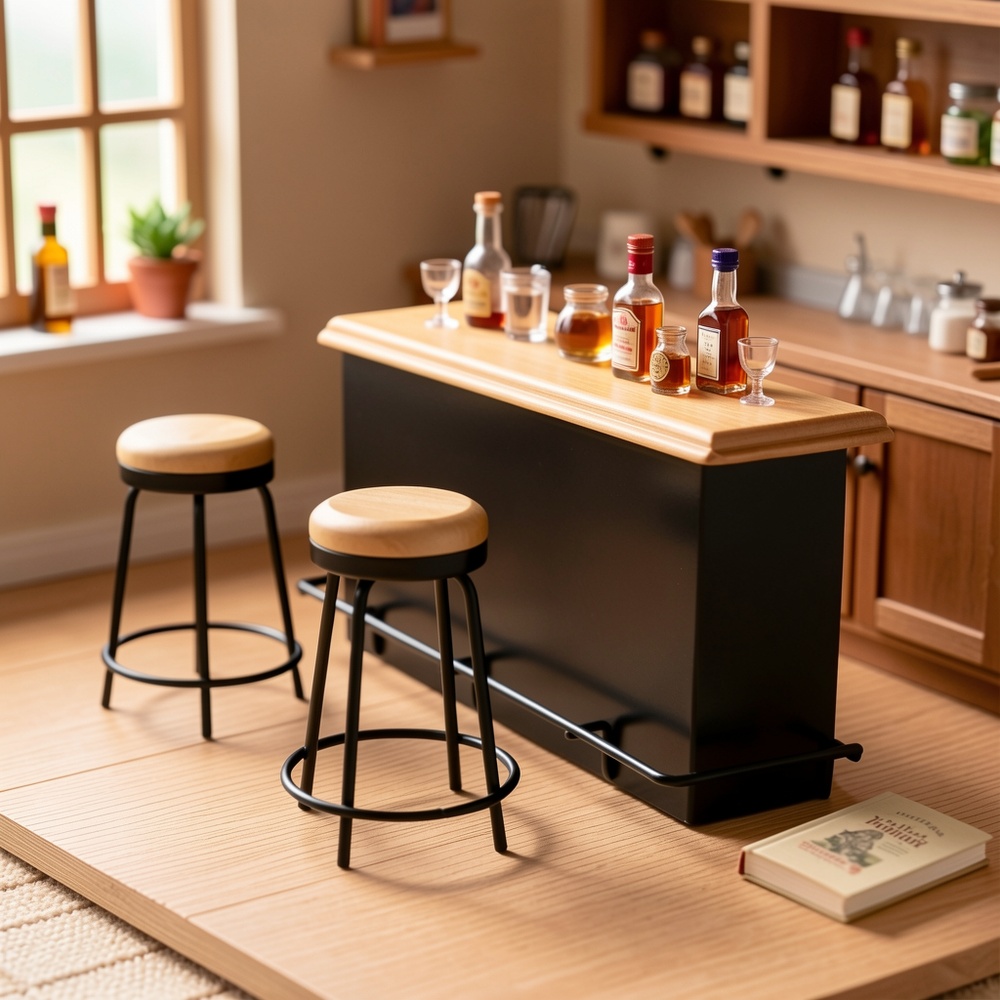 3Pcs 1:12 Dollhouse Mini Bar T - Home Bar Set review and price