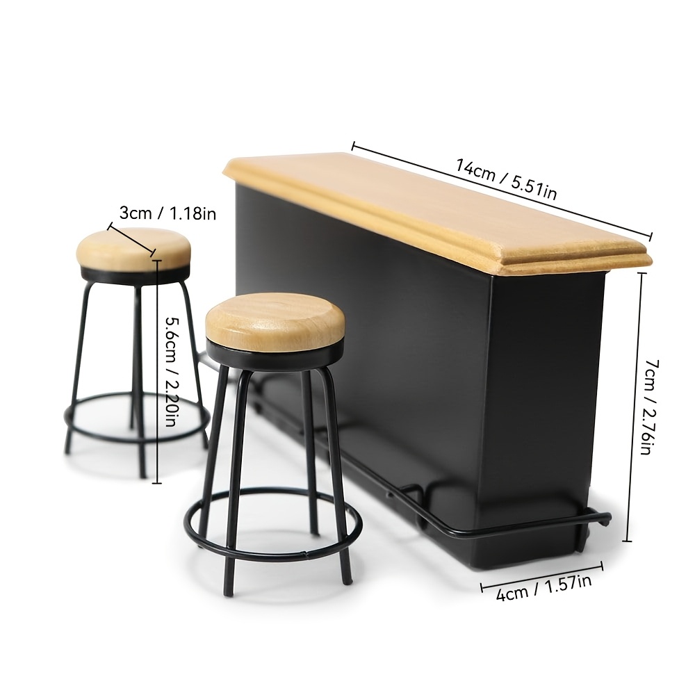 3Pcs 1:12 Dollhouse Mini Bar T - Home Bar Set review and price