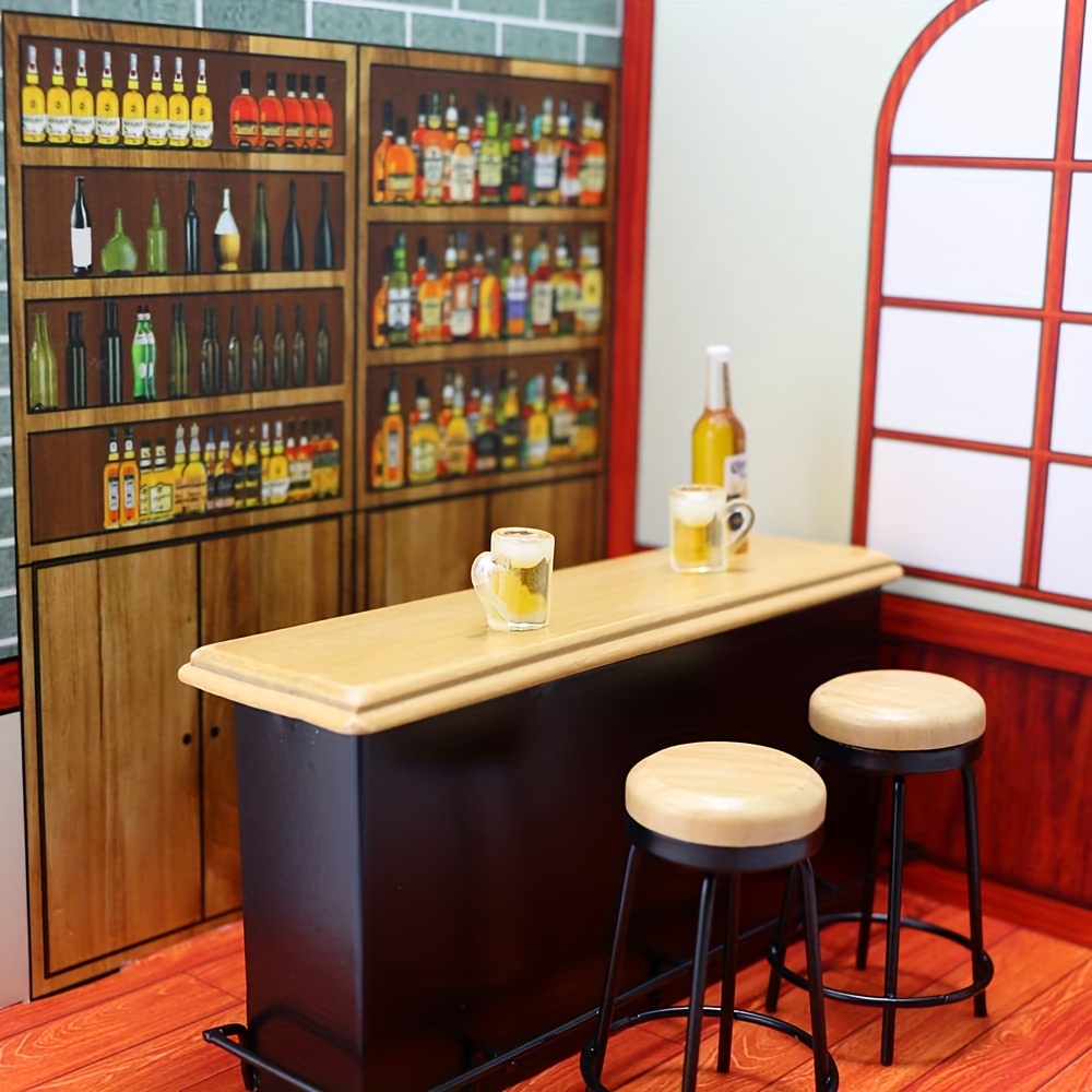 3Pcs 1:12 Dollhouse Mini Bar T - Home Bar Set review and price