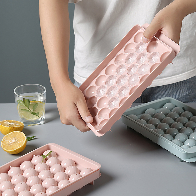 1Pc 3D Round  Tray with Lid Pl - Ice Mold Sphere review and price