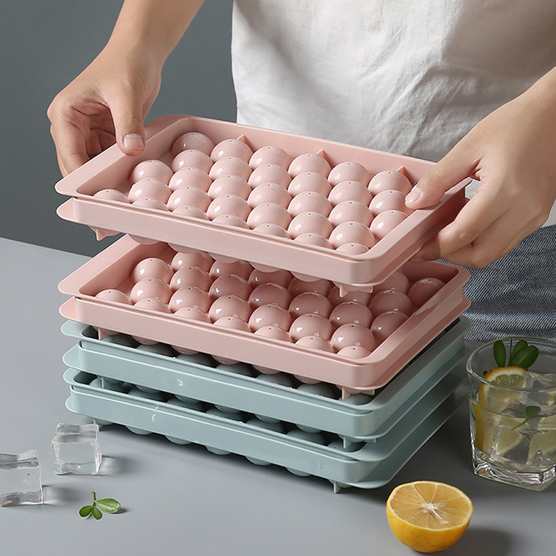1Pc 3D Round  Tray with Lid Pl - Ice Mold Sphere review and price