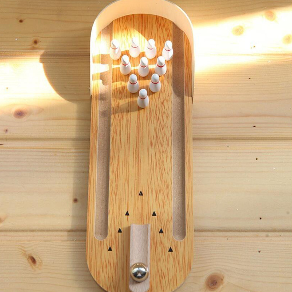1Pcs Wooden Mini Bowling Set D - Home Bar Set review and price