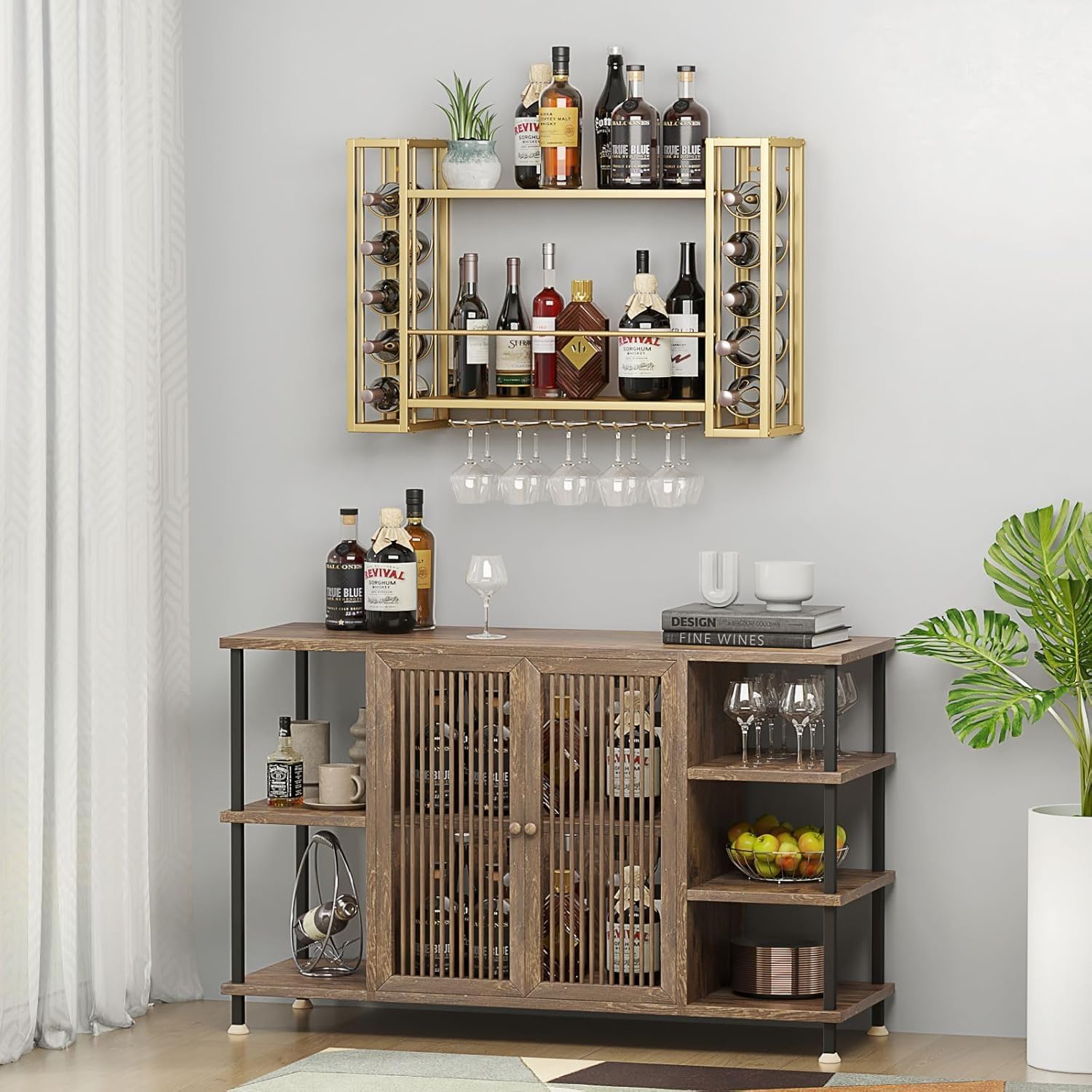 Wall Mounted Wine Rack, Wine R - Home Bar Shelf review and price