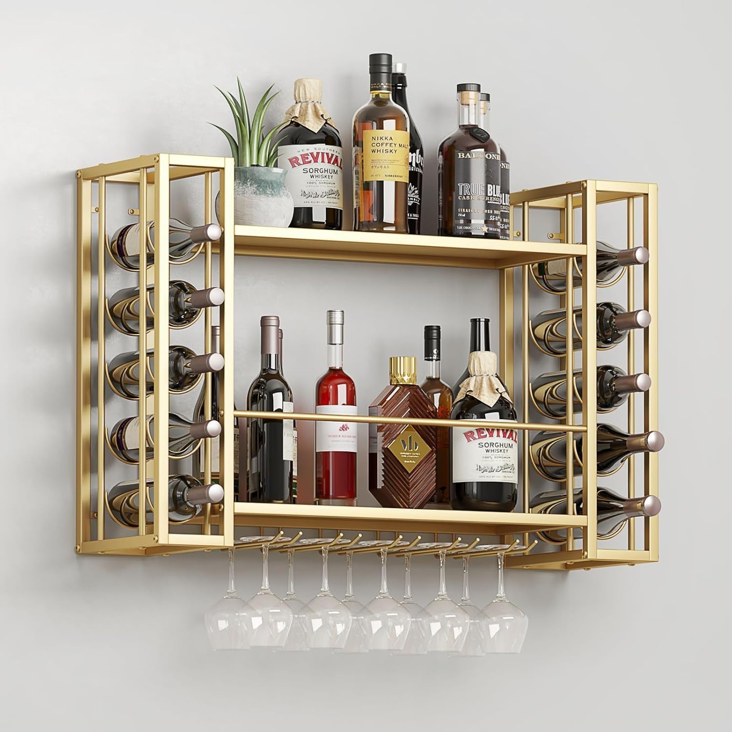 Wall Mounted Wine Rack, Wine R - Home Bar Shelf review and price