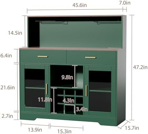 Wine Bar Cabinet with LED Ligh - Home Bar And Cabinet review and price